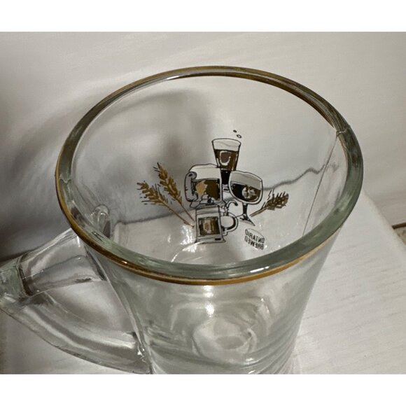 Vtg 1960’s Brewer’s Retail Beer Store Ontario Brewed 12 oz Beer Pint Mug Glass - Picture 5 of 8